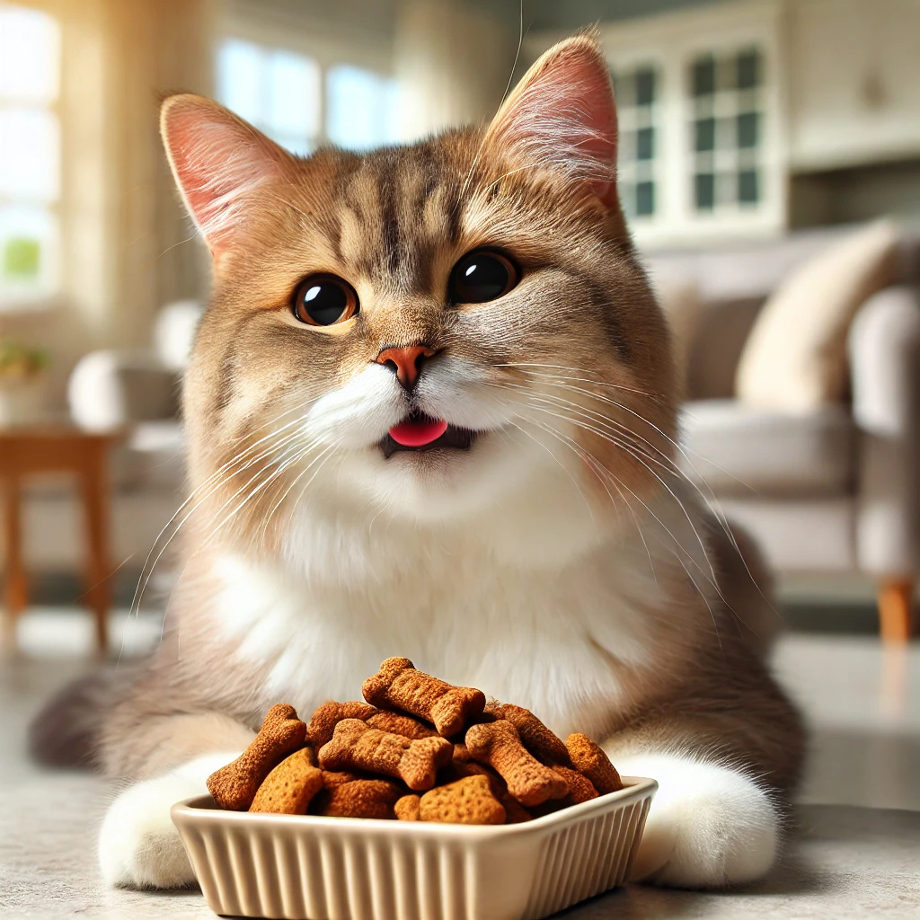 Cat Enjoying Treats