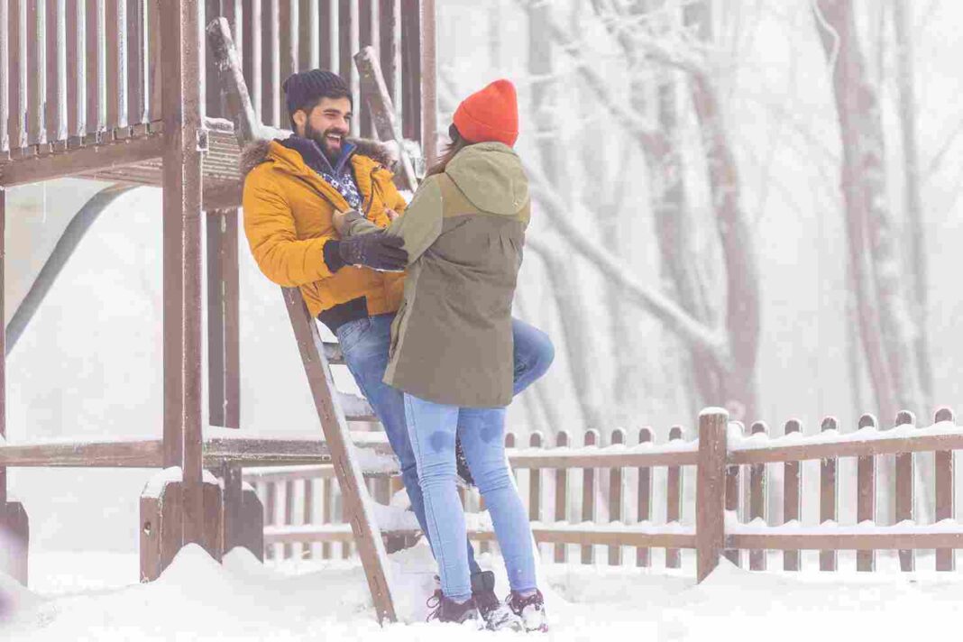 Couple at Ski Dubai