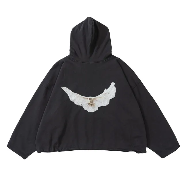 Frog Drift Kanye West Dove Yzy Oversize Hoodie-vintage Black