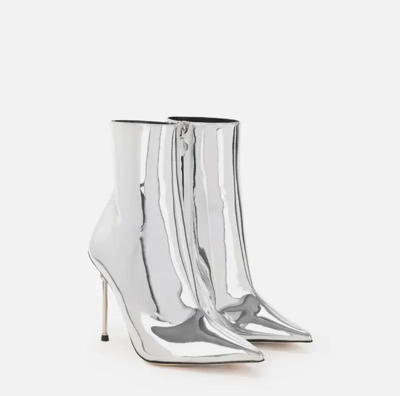 Scarpe Mirrored Fabric Ankle Boots 2025