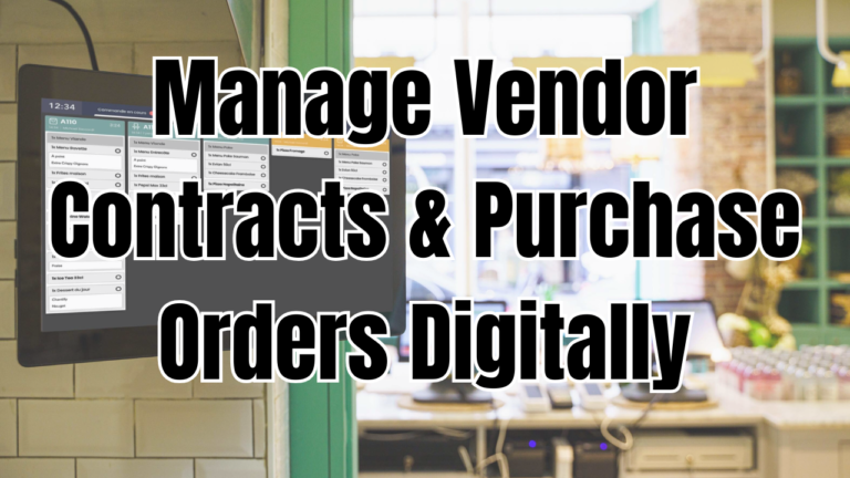 Manage Vendor Contracts & Purchase Orders Digitally Manage Vendor Contracts & Purchase Orders Digitally
