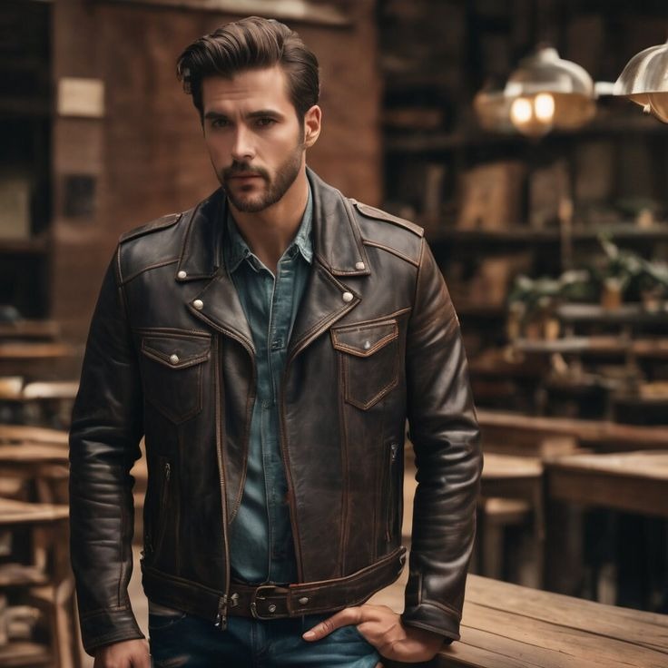Brown Leather Jacket Mens