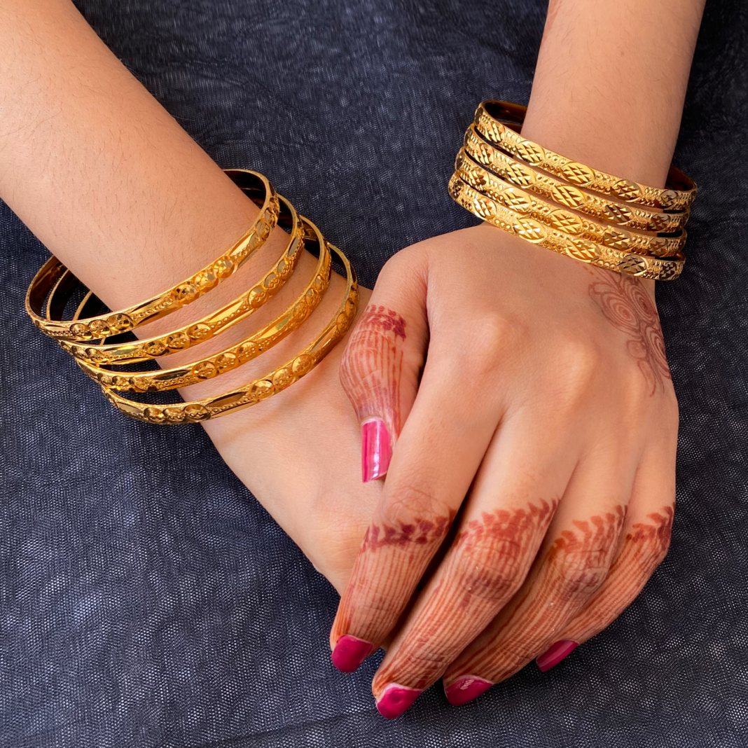 gold plated bangles