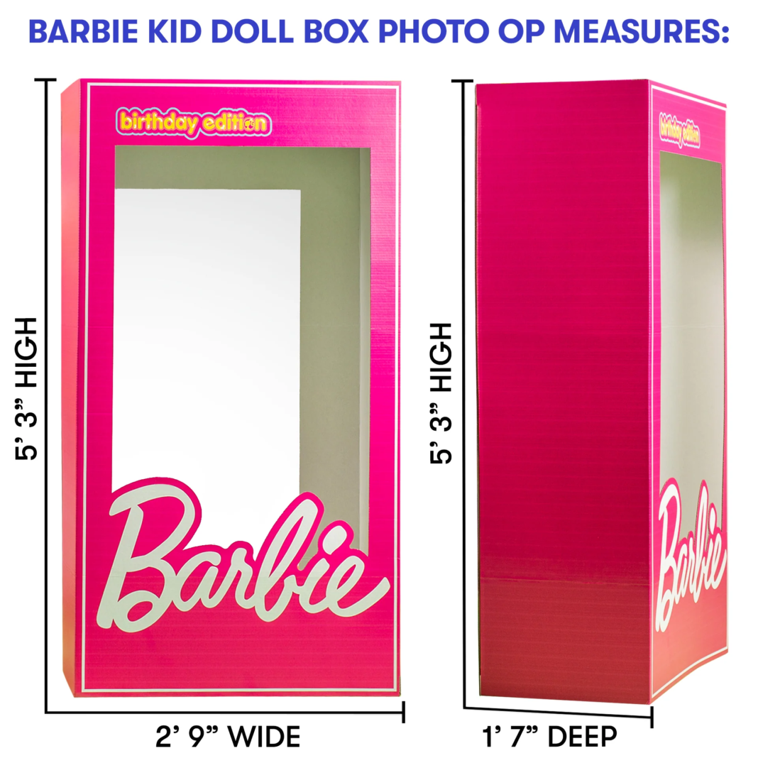 life size barbie box dimensions